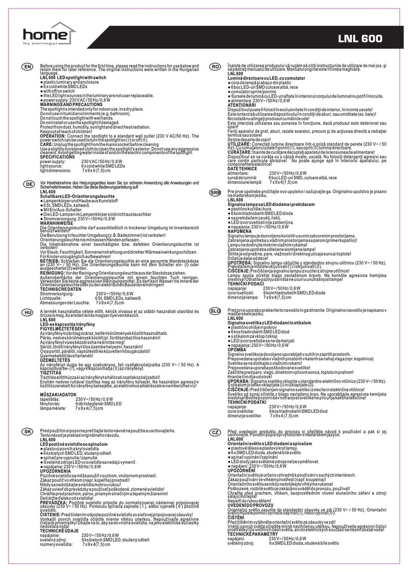 Somogyi Home LNL 600 instructions