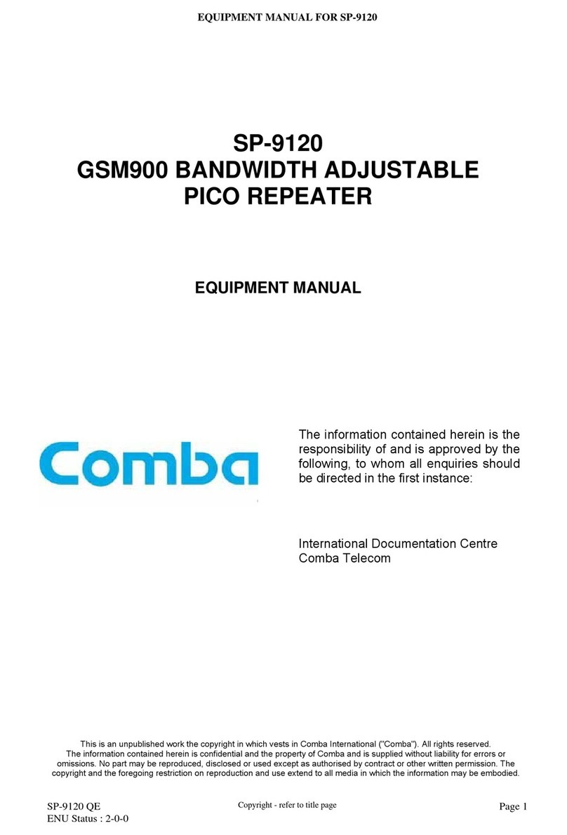 COMBA SP-9120 Equipment manual