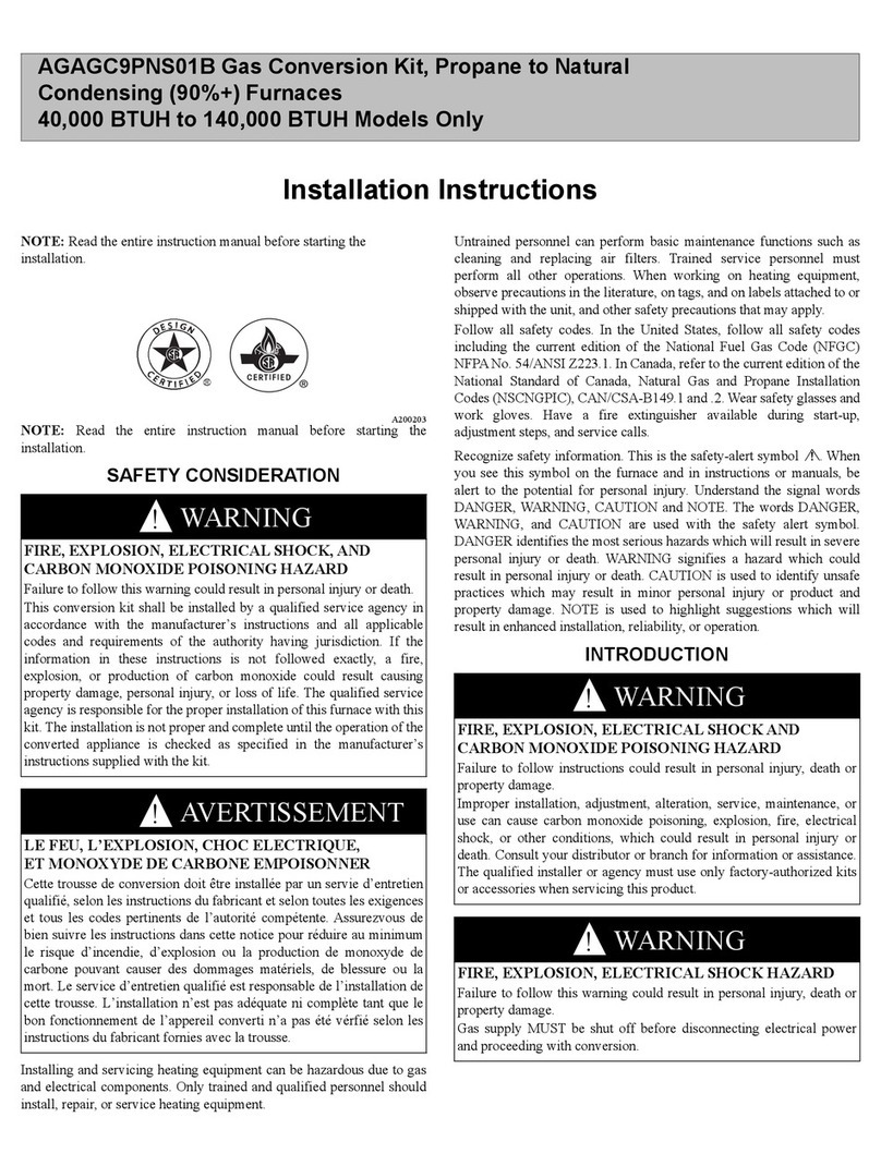 Carrier AGAGC9PNS01B User manual