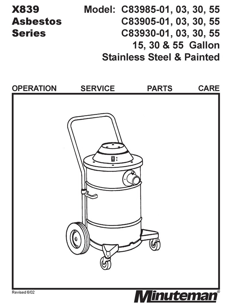 Minuteman Asbestos 839 Series User manual
