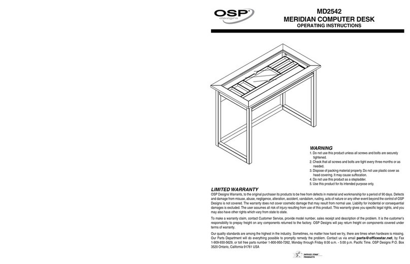OSP Designs MD2542 operating instructions OSP Designs MD2542 operating instructions
