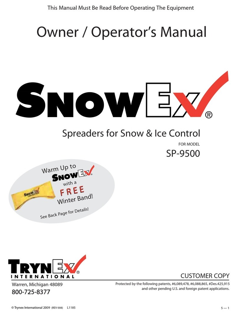 Trynex SnowEx SP-9500 Owner's manual