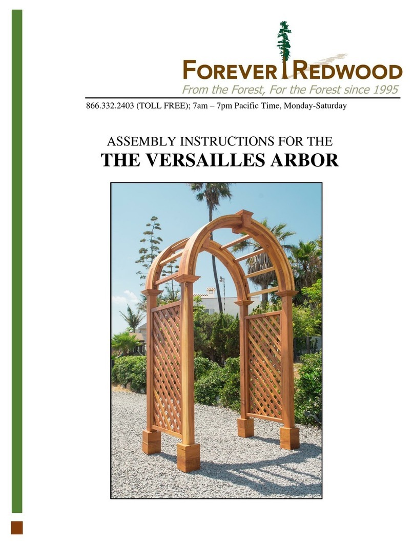 Forever Redwood THE VERSAILLES ARBOR Assembly instructions