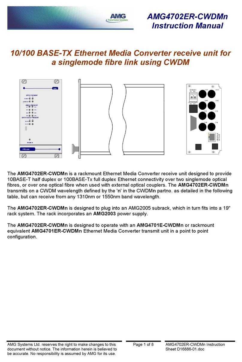 AMG AMG4701E-CWDMn User manual