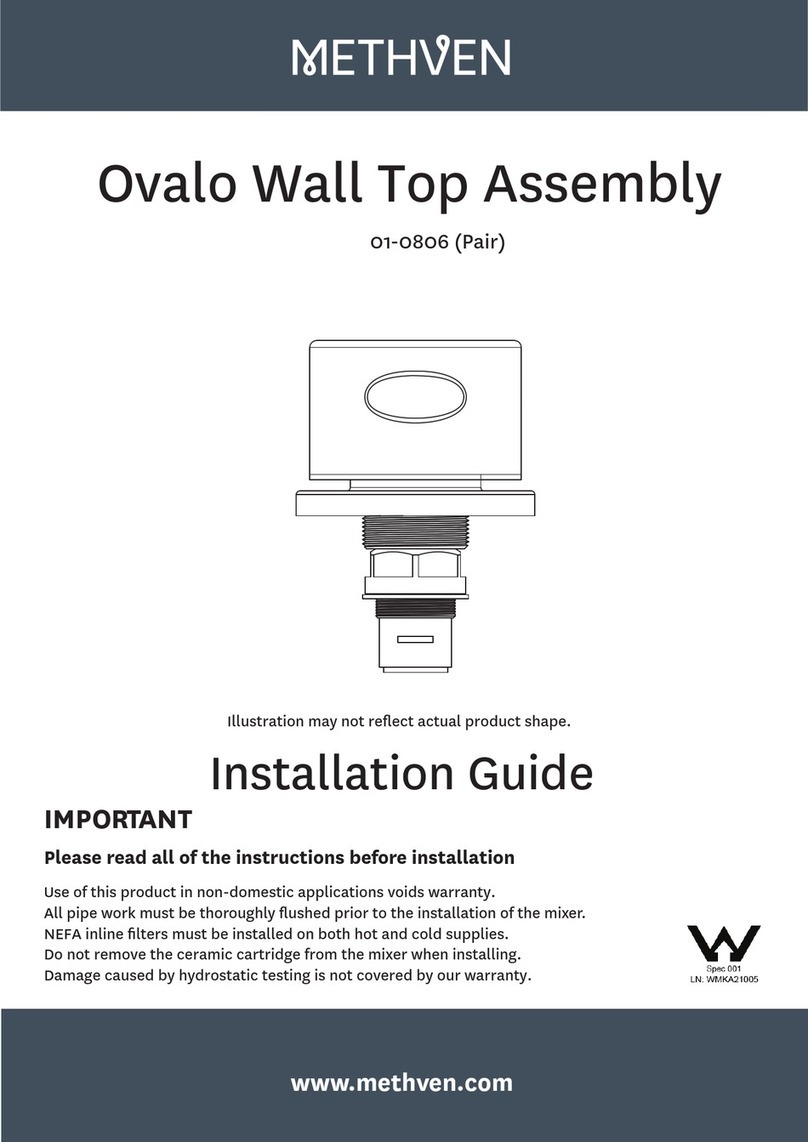 METHVEN Ovalo Wall Top 01-0806 User manual