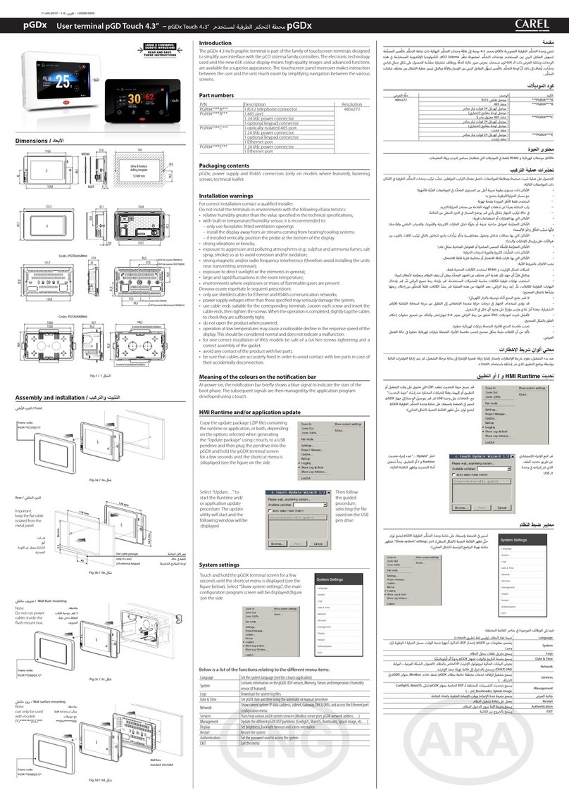 Carel pGD Series user manual Carel pGD Series user manual
