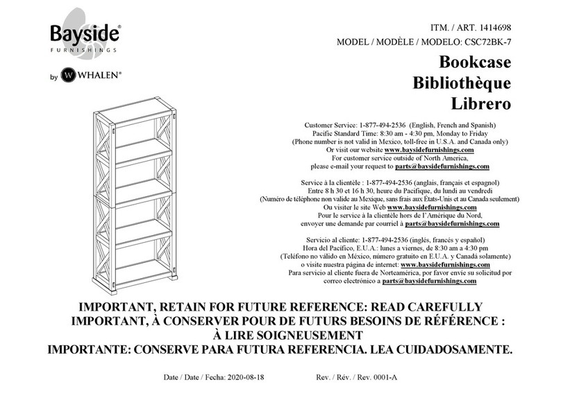 Whalen Bayside CSC72BK-7 User manual