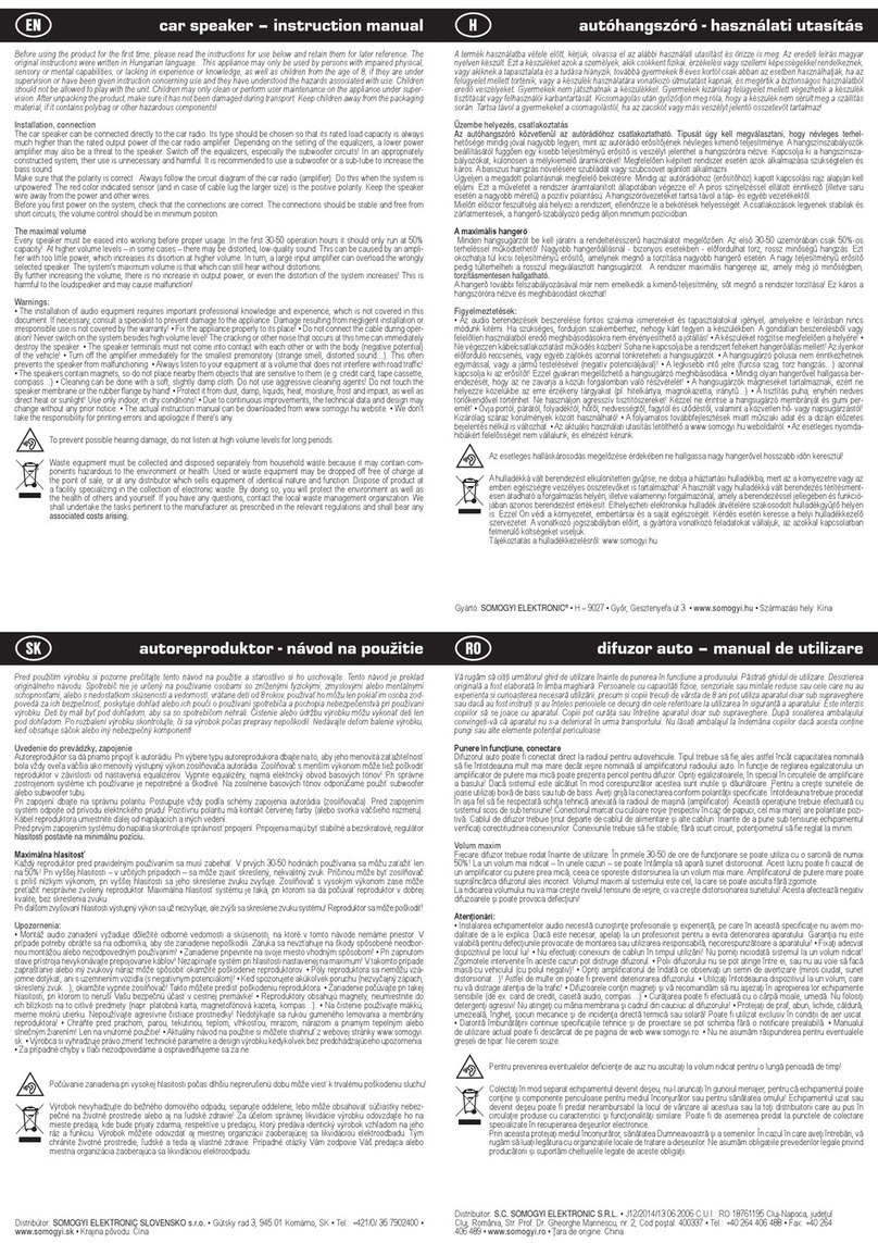 Somogyi Elektronic CY 310 instruction manual