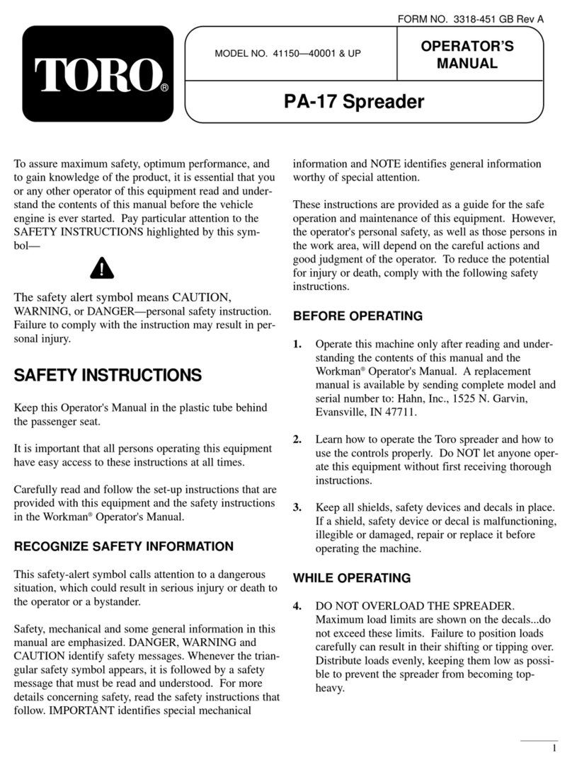 Toro PA-17 Operator's manual