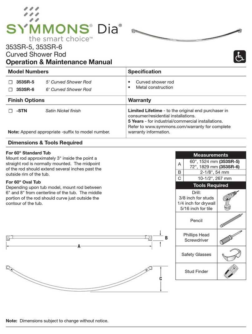 Symmons Dia 353SR-5 Manual
