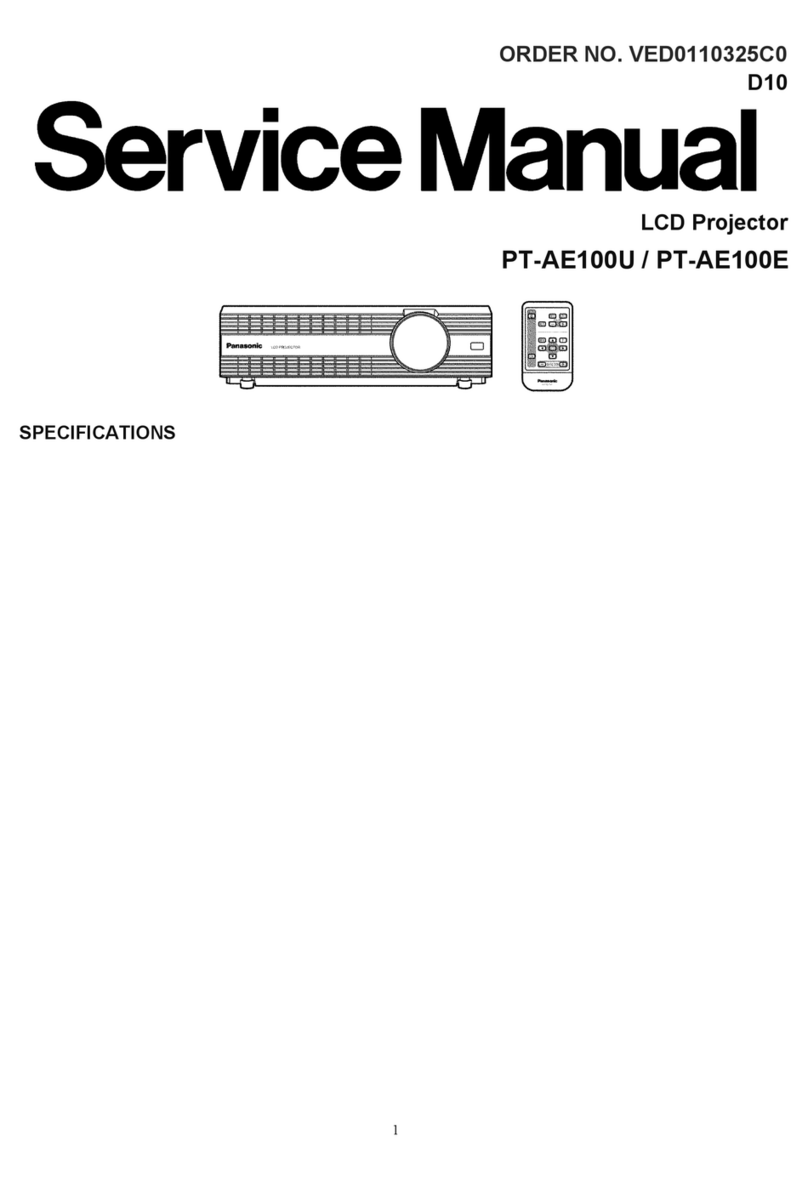 Panasonic PTAE100U - LCD PROJECTOR User manual Panasonic PTAE100U - LCD PROJECTOR User manual