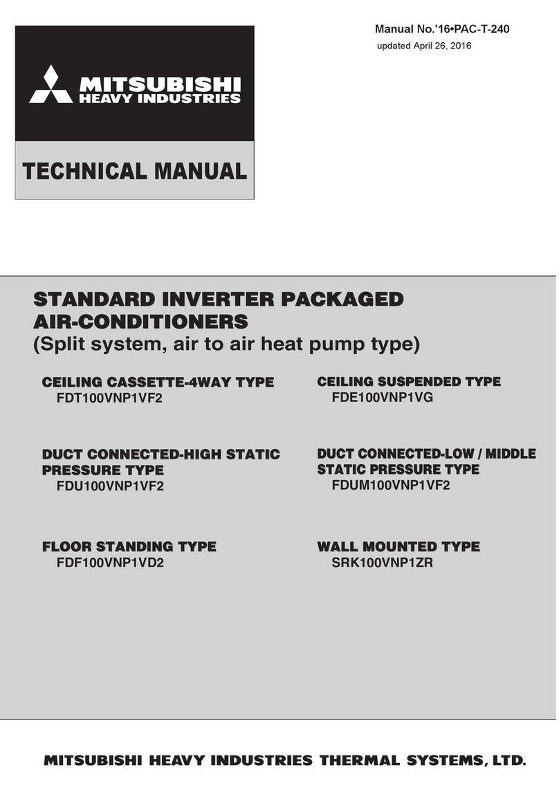Mitsubishi Heavy Industries FDT100VNP1VF2 User manual Mitsubishi Heavy Industries FDT100VNP1VF2 User manual