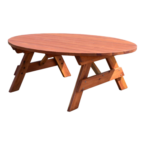 Forever Redwood OVAL PICNIC TABLE User manual Forever Redwood OVAL PICNIC TABLE User manual