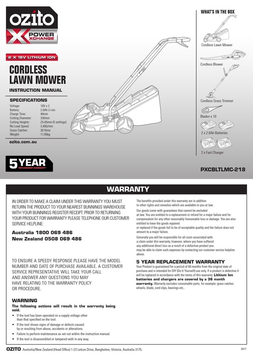 Ozito PowerXChange PXCBLTLMC-218 instruction manual