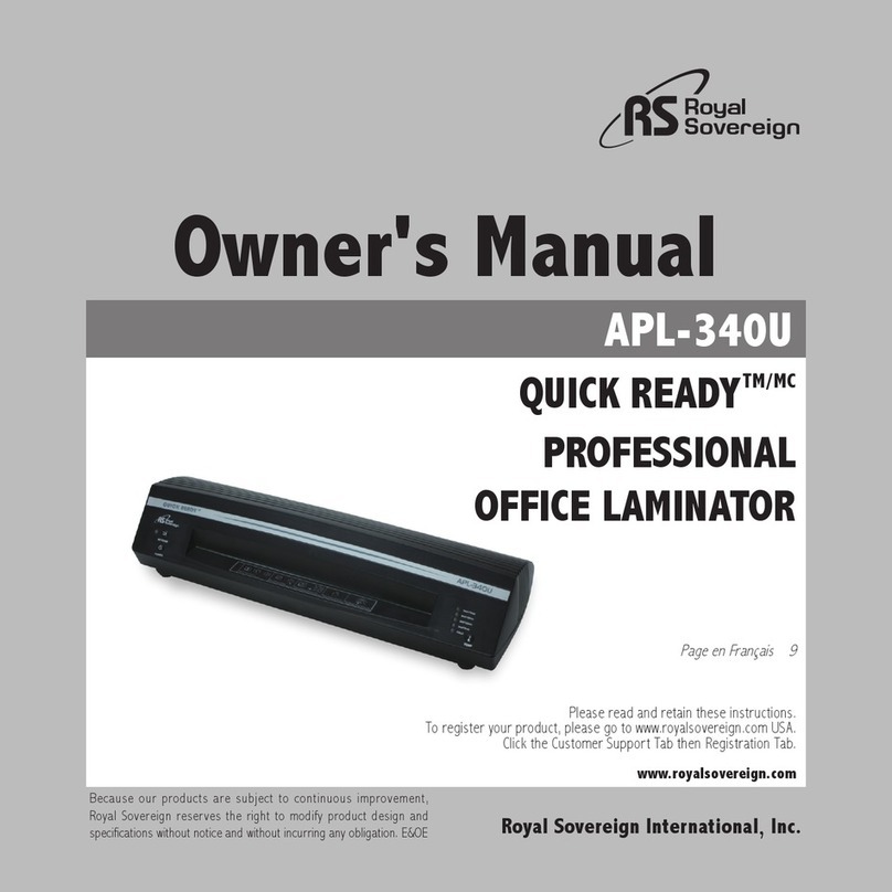 Royal Sovereign Quick Ready APL-340U User manual