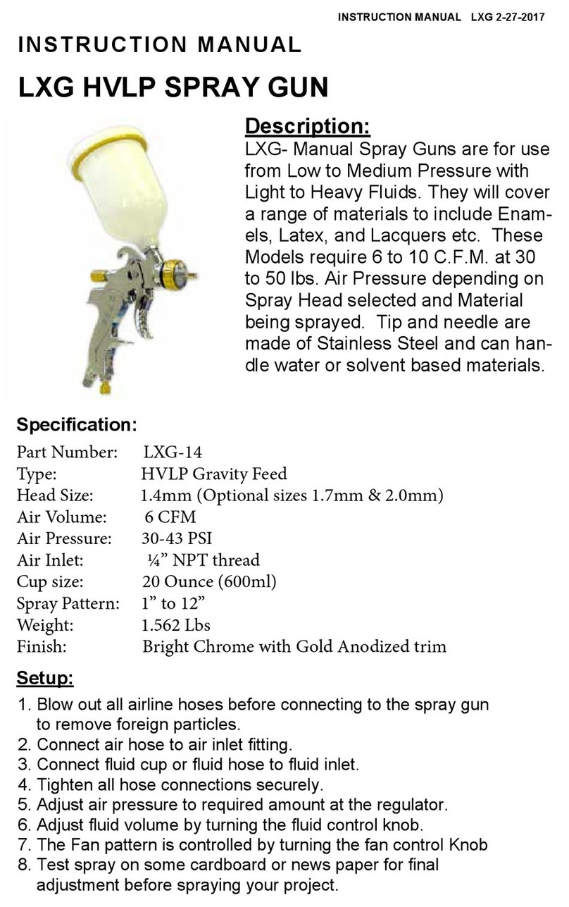 Paasche Airbrush LXG-14 instruction manual