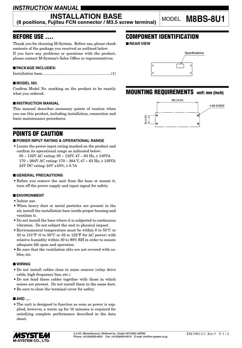 M-system M8BS-8U1-R instruction manual