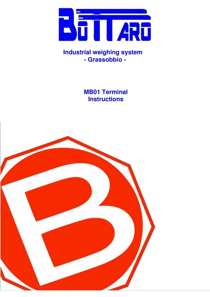 BOTTARO WEIGHING SYSTEMS MB01 User manual