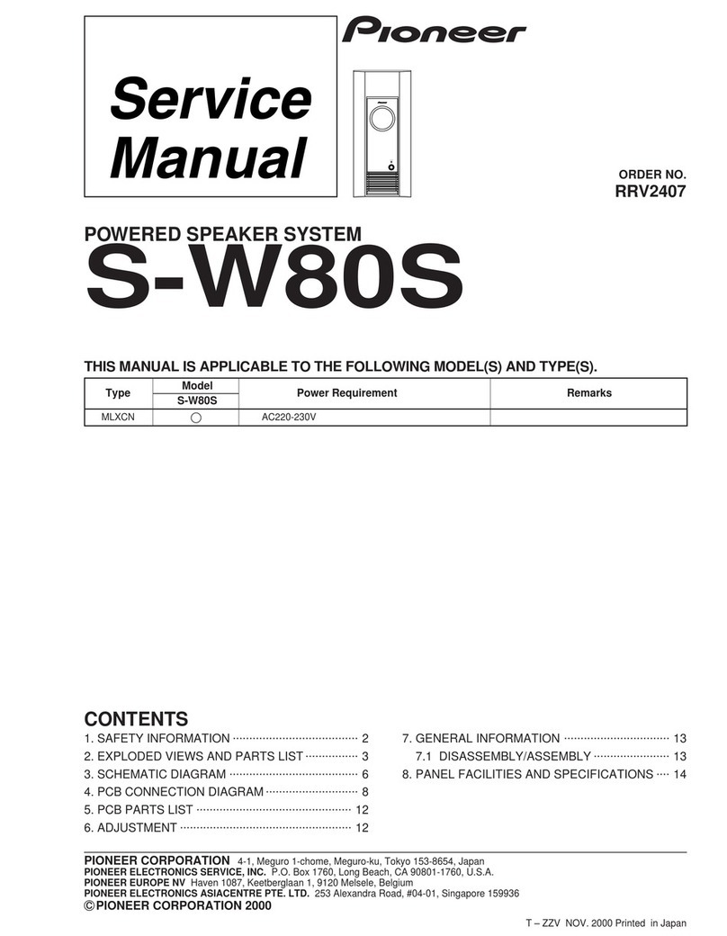 Pioneer S-W80S User manual