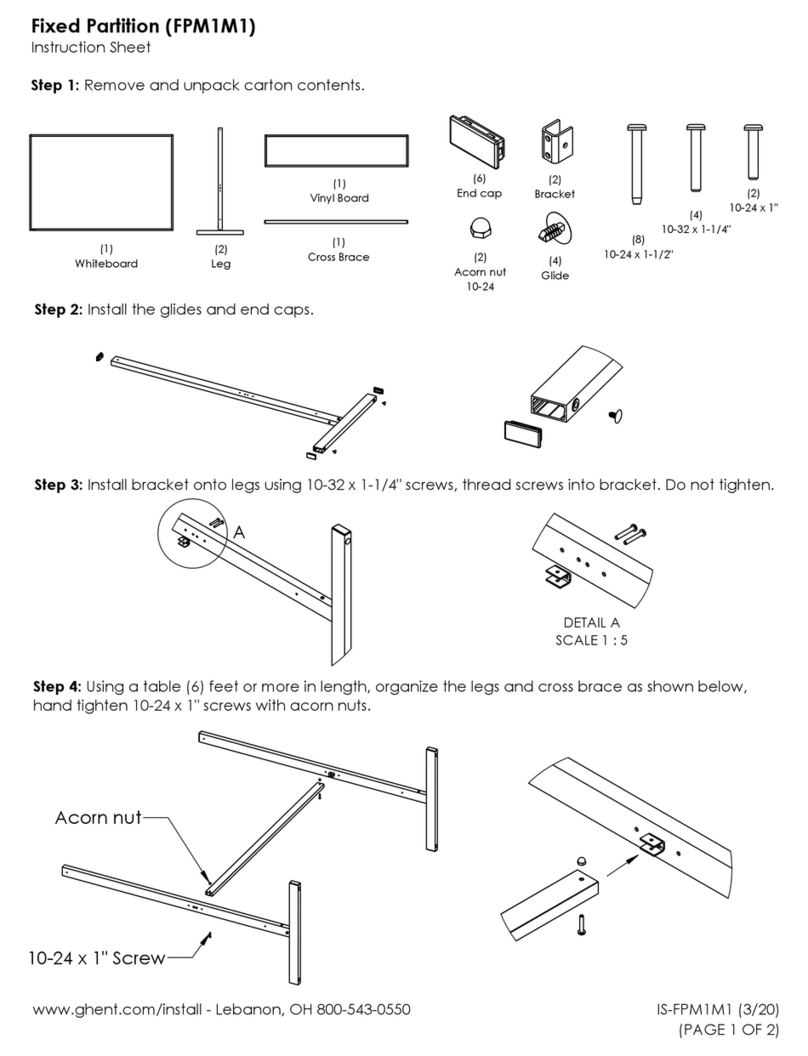 Ghent FPM1M164 Series instruction sheet