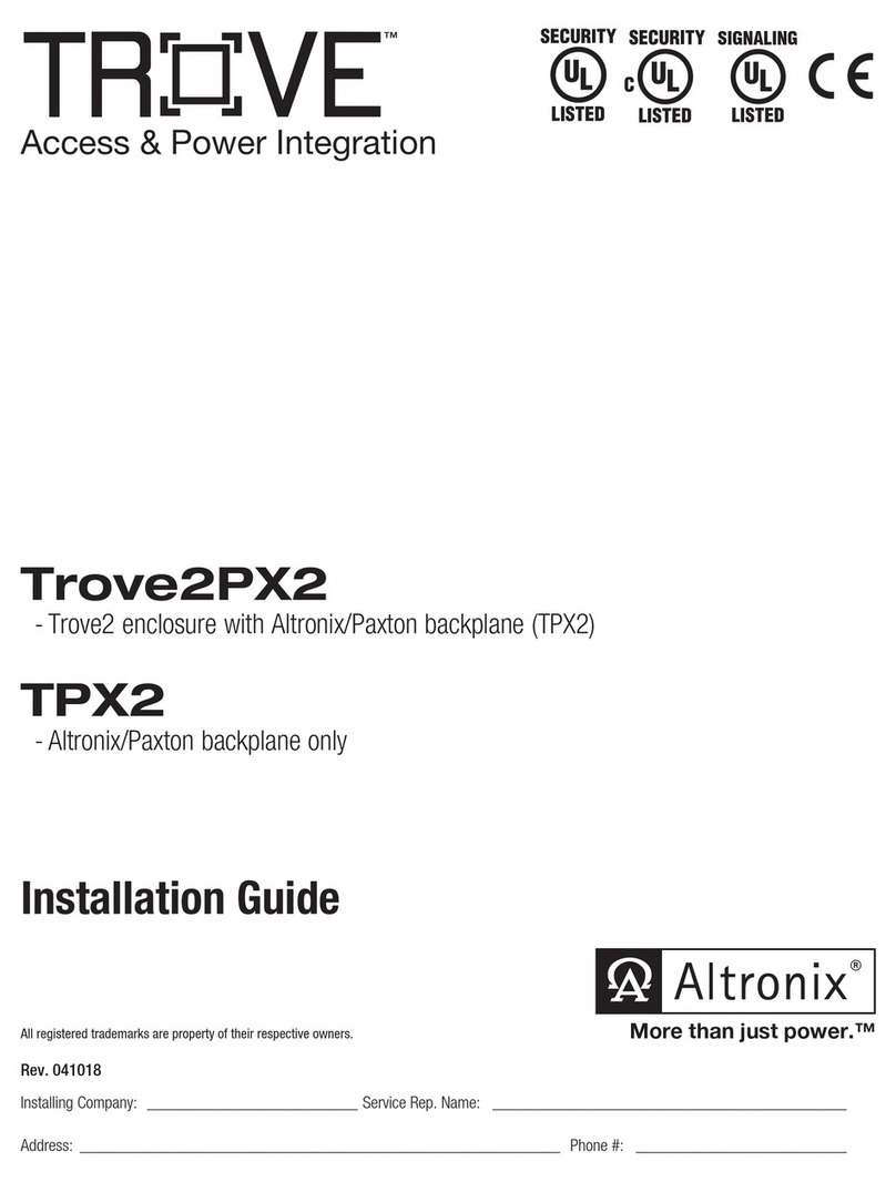 Altronix TROVE 2PX2 User manual