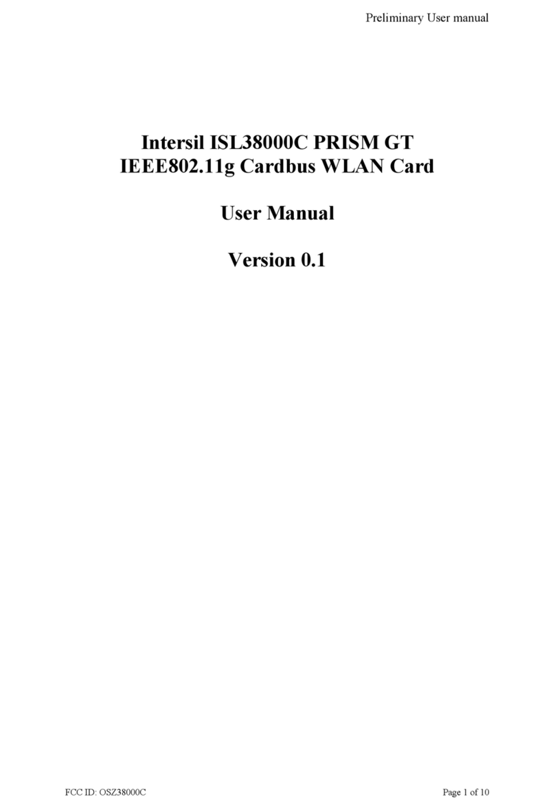 Intersil PRISM GT ISL38000C user manual