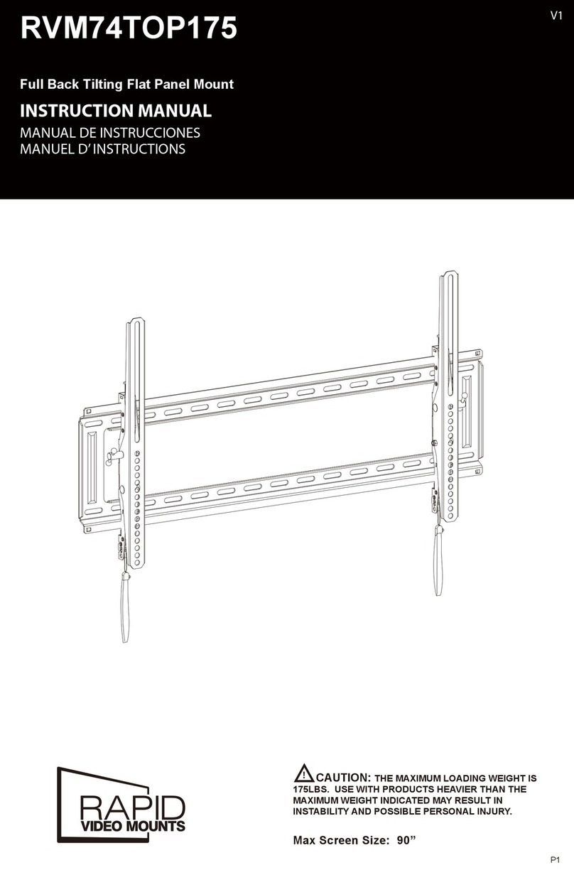 Rapid video mounts RVM74TOP175 instruction manual Rapid video mounts RVM74TOP175 instruction manual