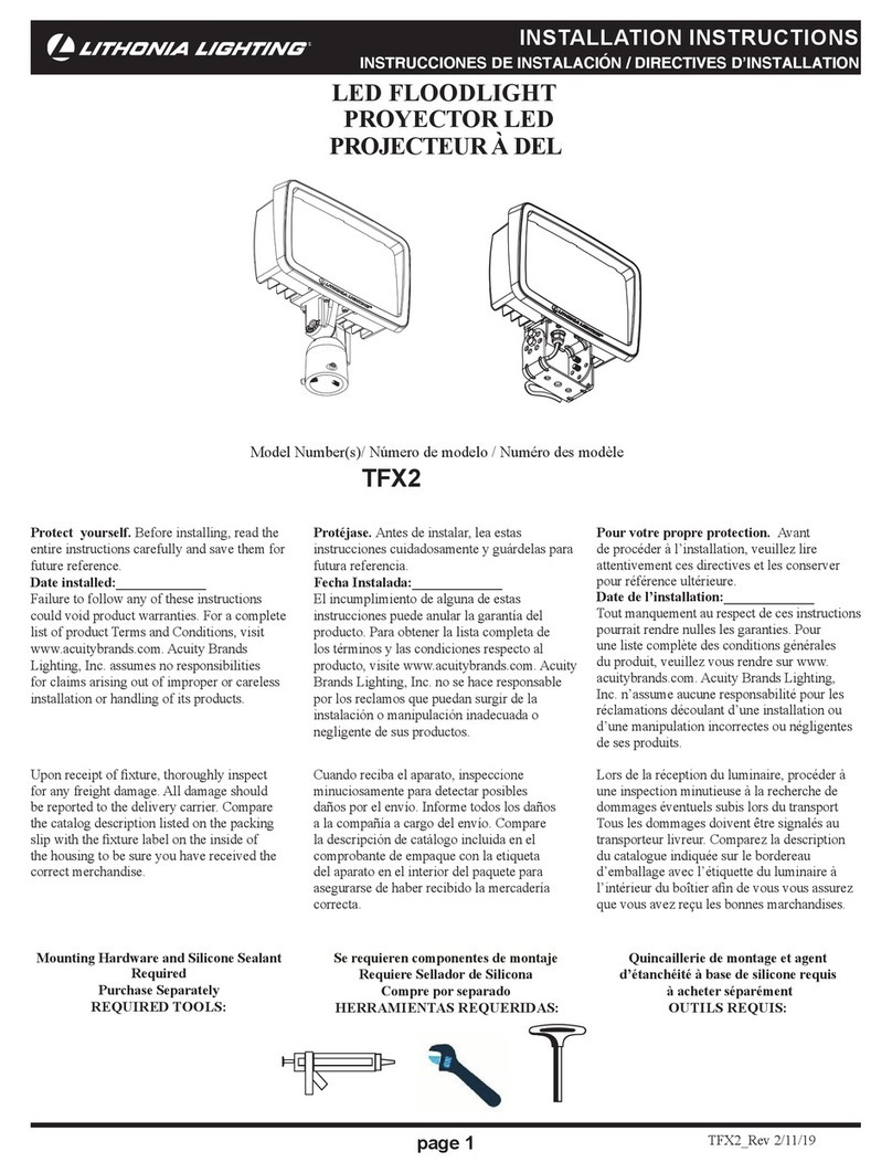 Acuity Brands Lithonia Lighting TFX2 installation instructions
