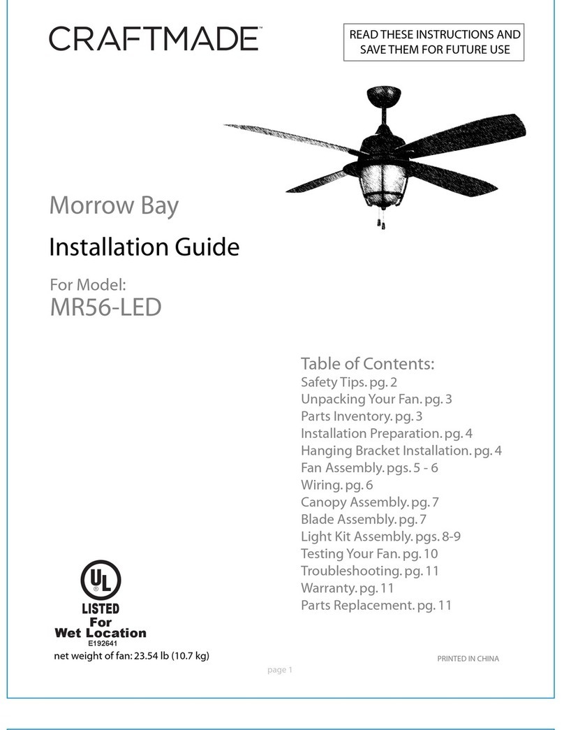 Craftmade Morrow Bay installation guide