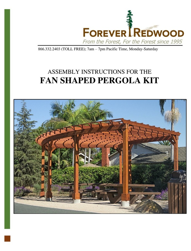 Forever Redwood FAN SHAPED PERGOLA KIT Assembly instructions Forever Redwood FAN SHAPED PERGOLA KIT Assembly instructions