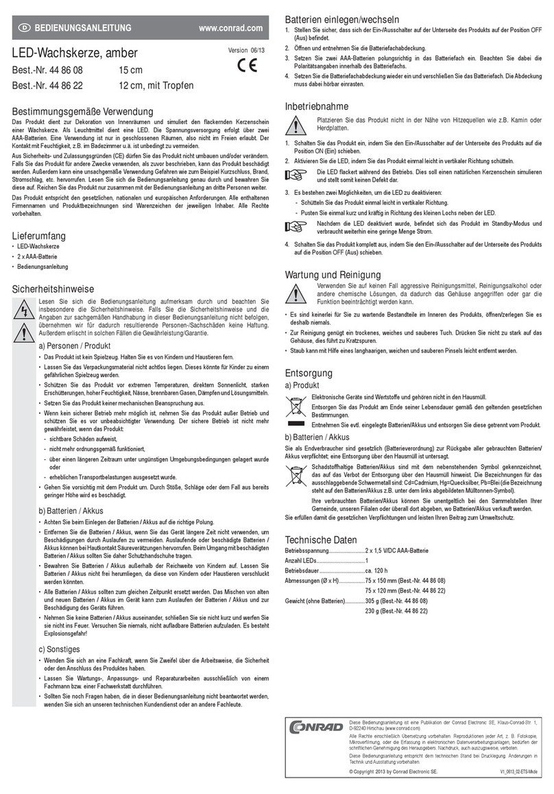 Conrad 448608 operating instructions