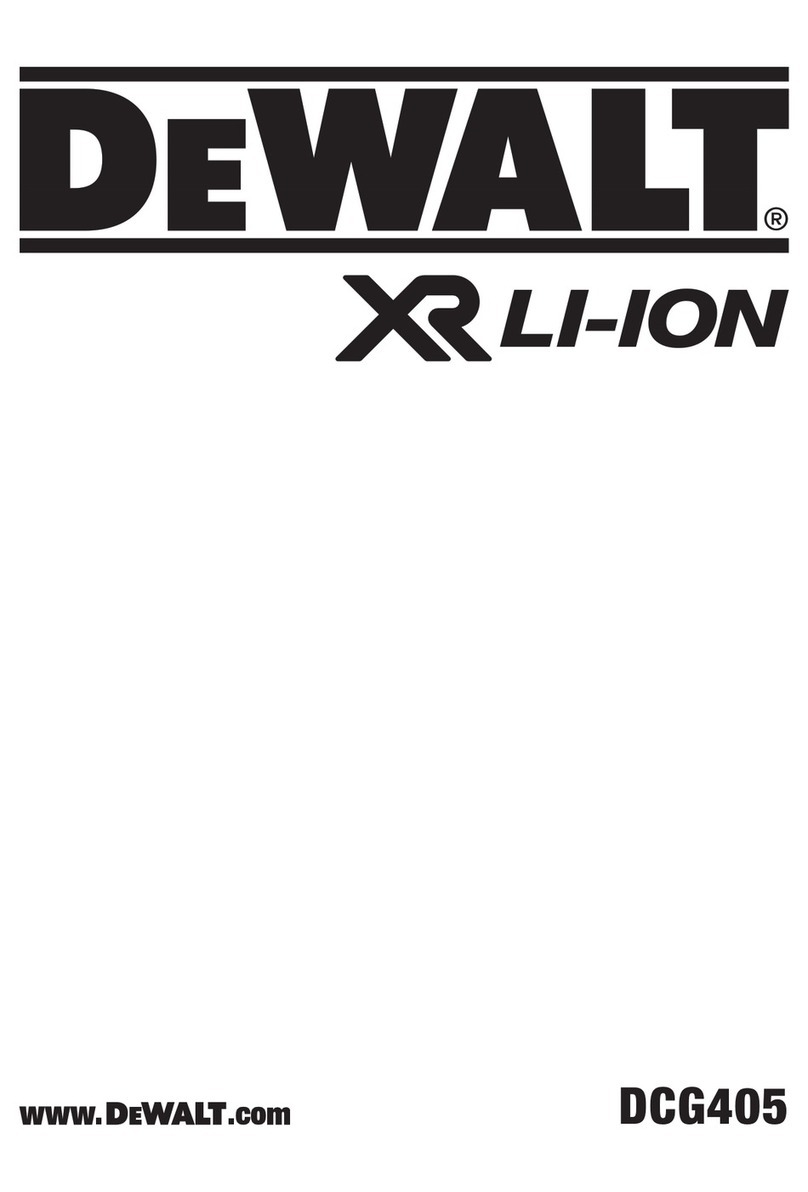 DeWalt XR LI-ION DCG405 manual