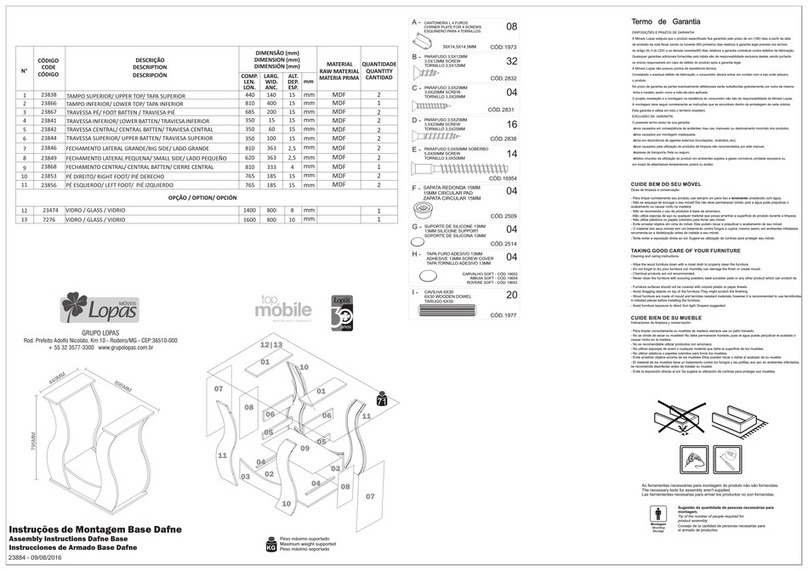 Lopas GRUPO LOPAS 23884 Assembly instructions