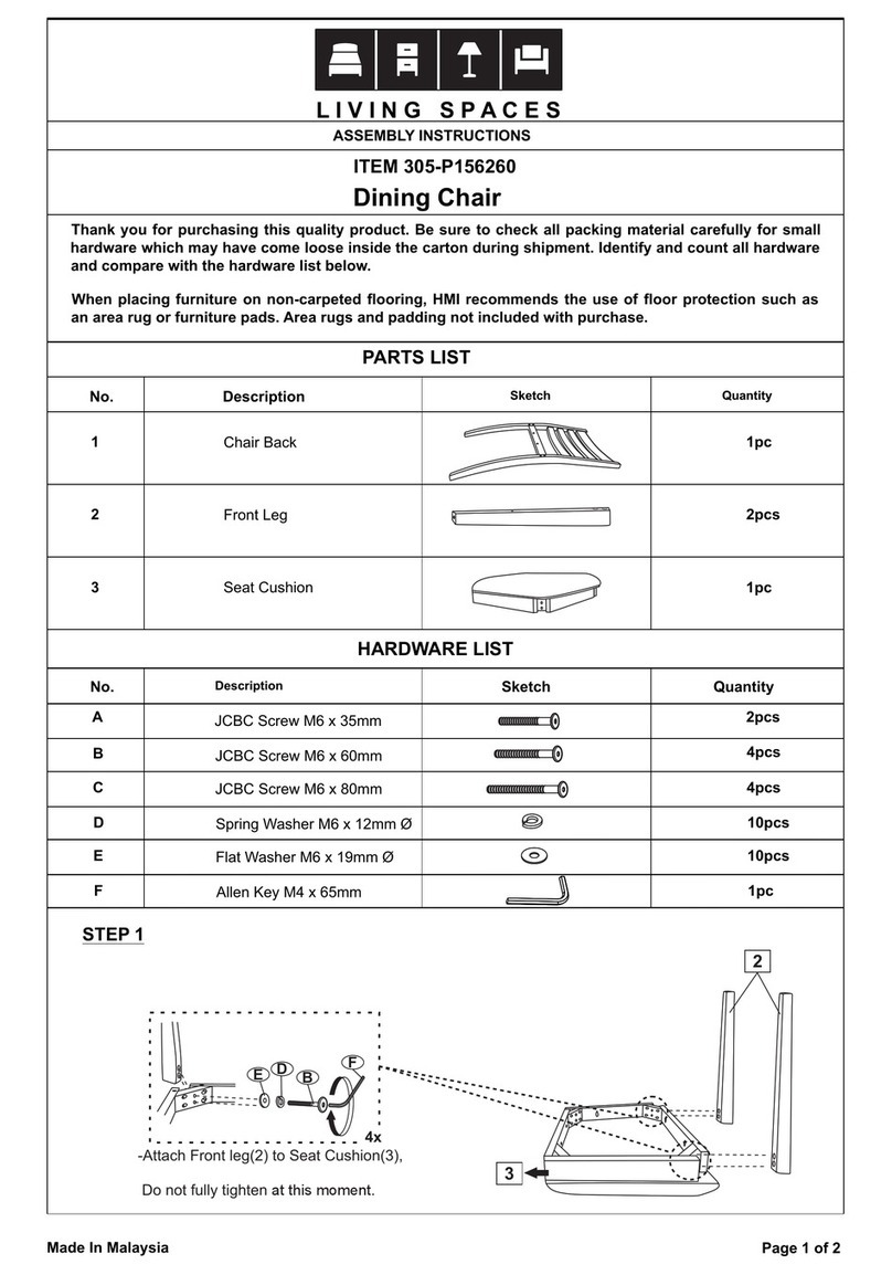Living Spaces 305-P156260 User manual