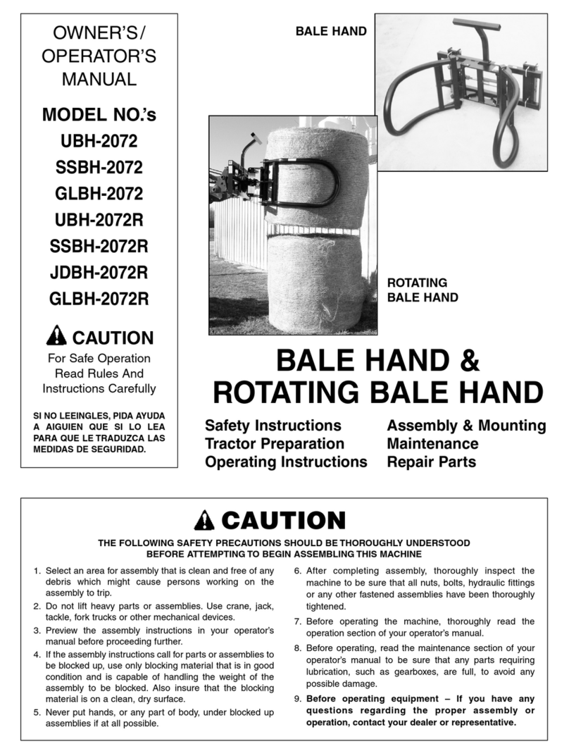 Worksaver UBH-2072 Owner's/operator's manual