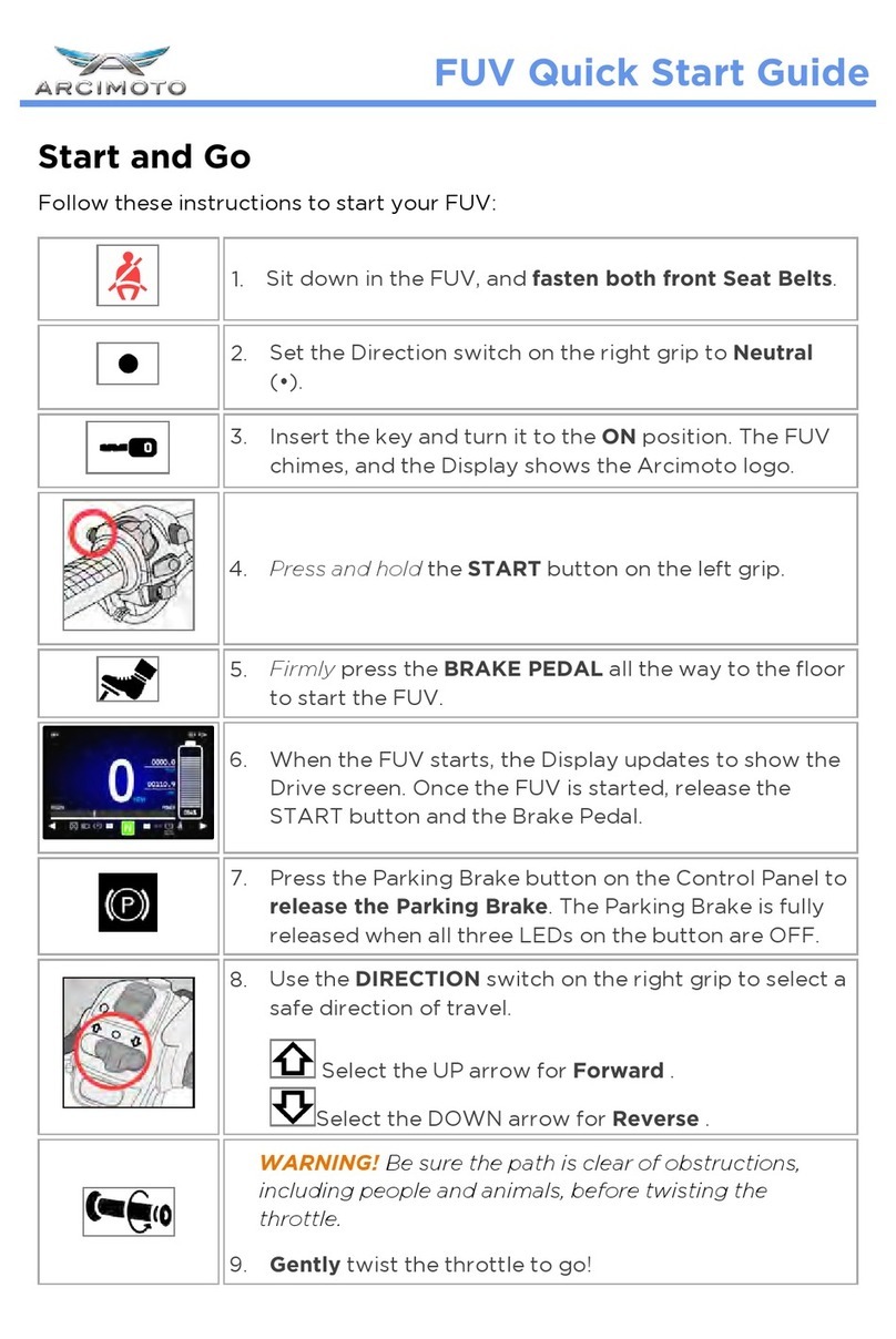 ARCIMOTO FUV 2021 quick start guide