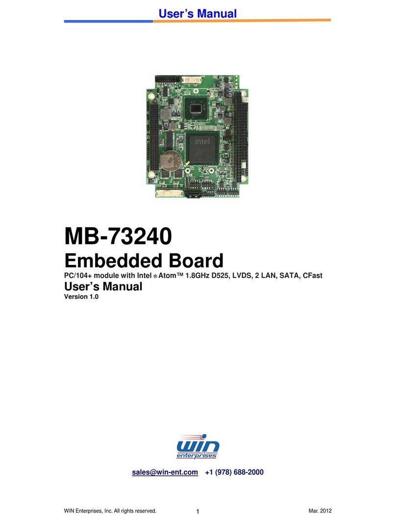 WIN Enterprises MB-73240 user manual
