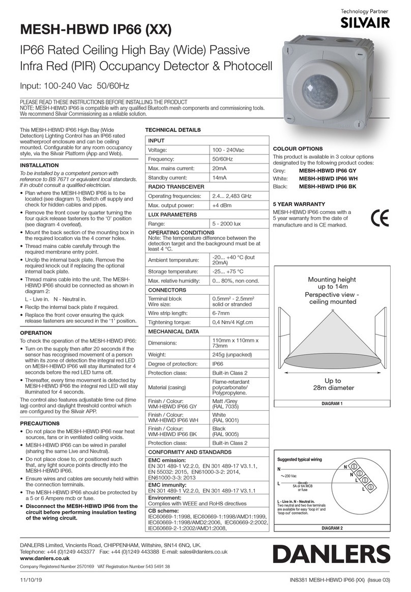 Silvair MESH-HBWD IP66 Series quick start guide Silvair MESH-HBWD IP66 Series quick start guide