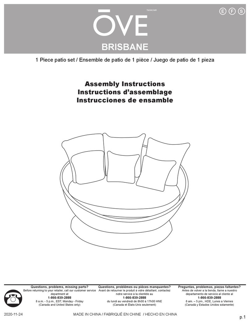 OVE BRISBANE Assembly instructions OVE BRISBANE Assembly instructions