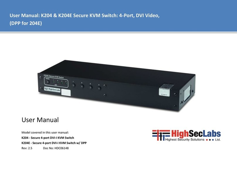 High Sec Labs K204 User manual