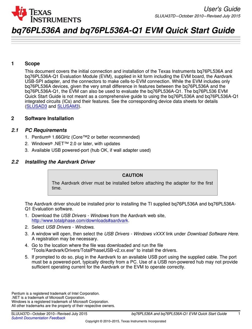 Texas Instruments BQ76PL536EVM-3 User manual