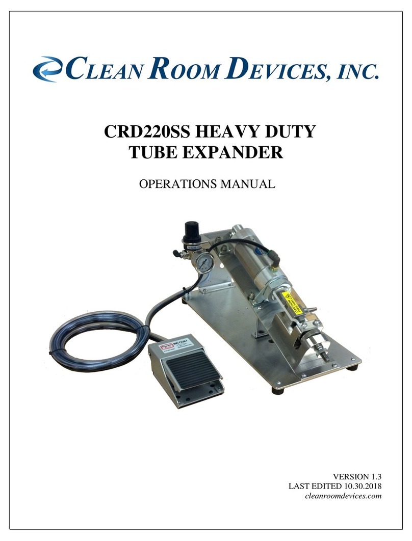 CLEAN ROOM DEVICES CRD220SS Operation manual