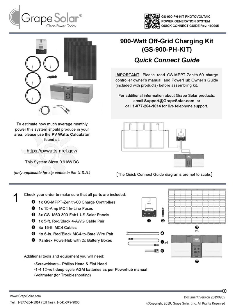 Grape Solar GS-900-PH-KIT Assembly instructions Grape Solar GS-900-PH-KIT Assembly instructions