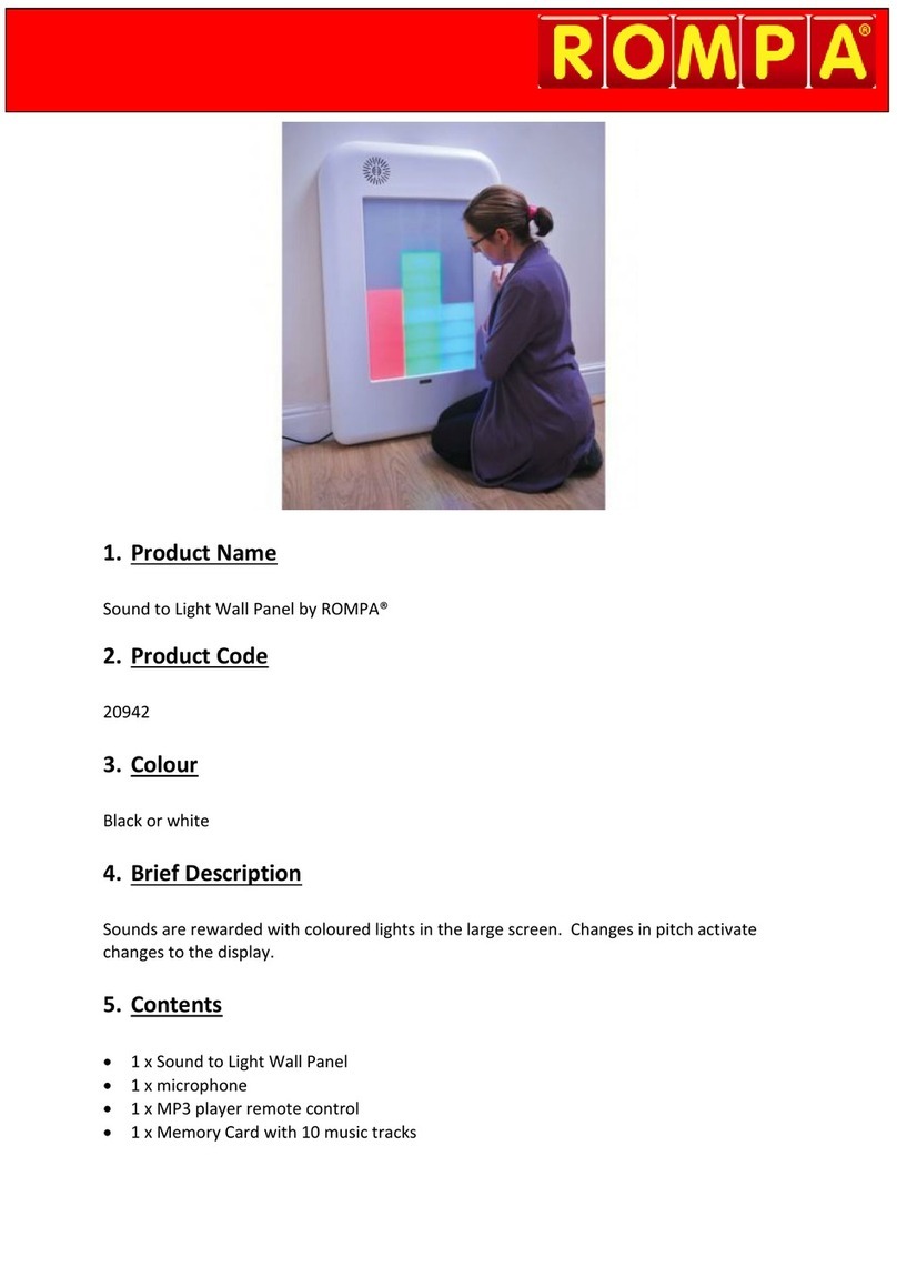 Rompa Sound to Light Panel manual