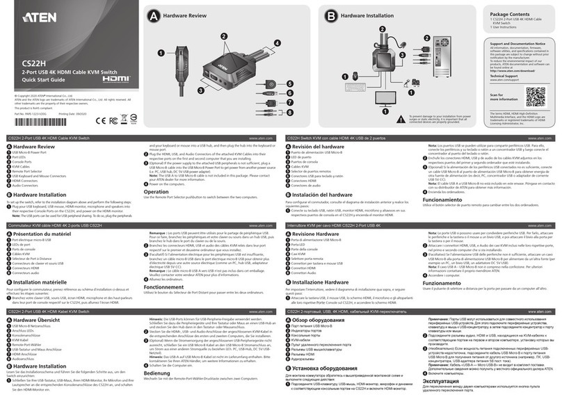 ATEN CS22H User manual