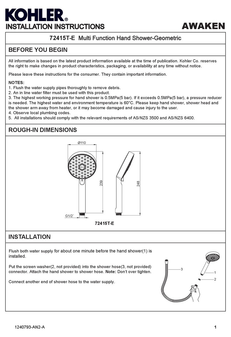 Kohler AWAKEN Geometric 72415T-E User manual