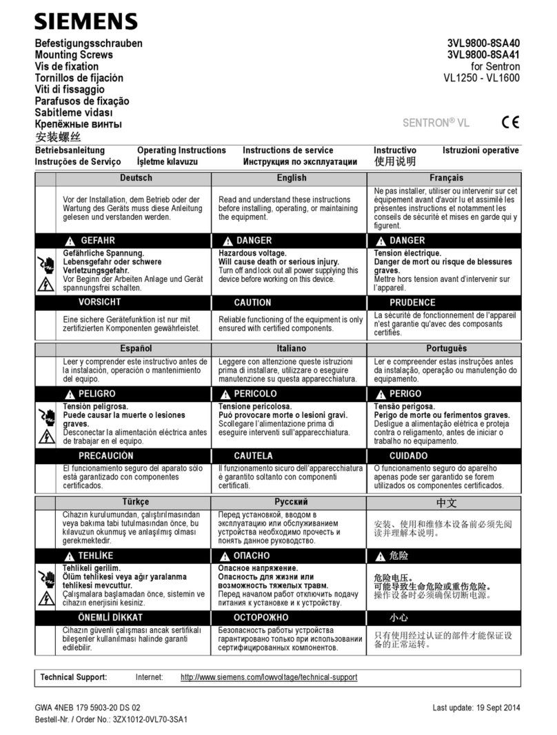 Siemens 3VL9800-8SA40 User manual