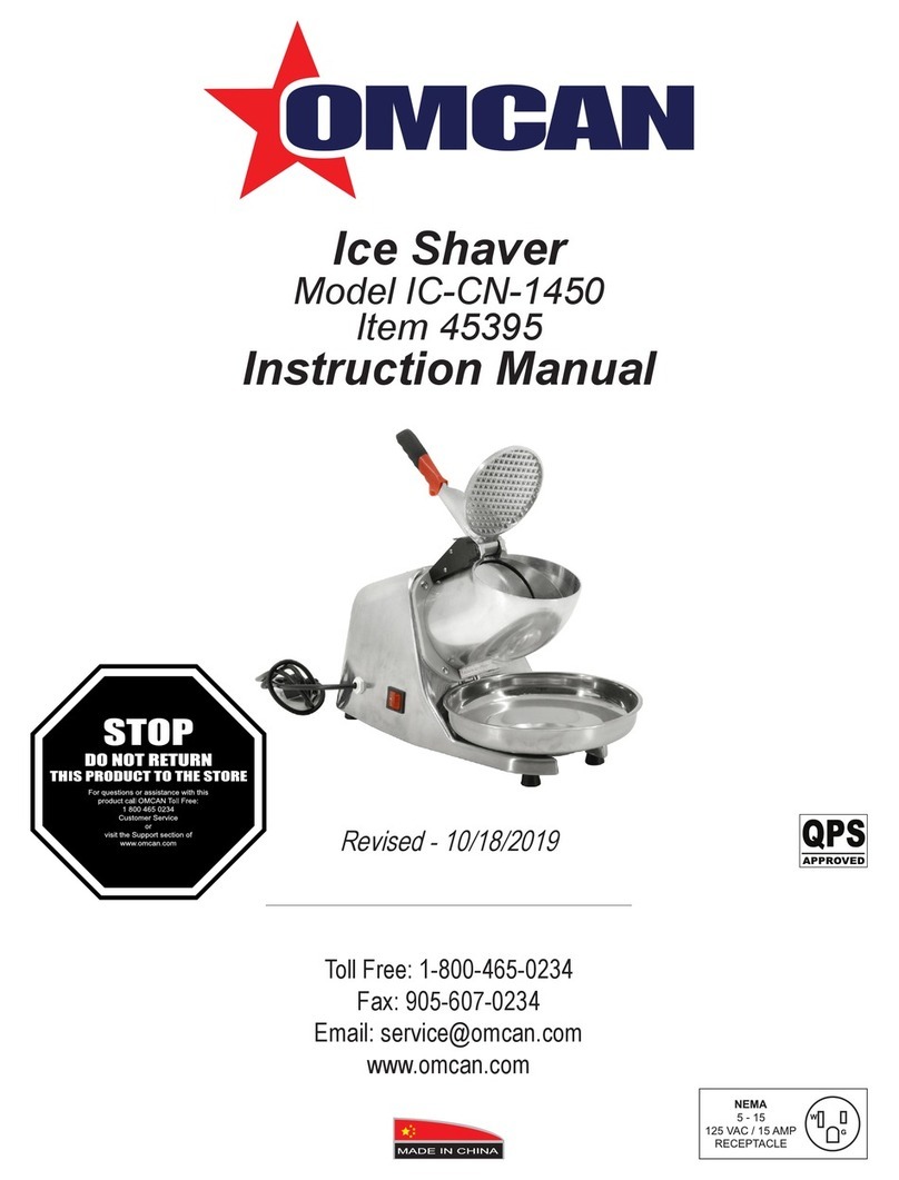 Omcan IC-CN-1450 User manual Omcan IC-CN-1450 User manual