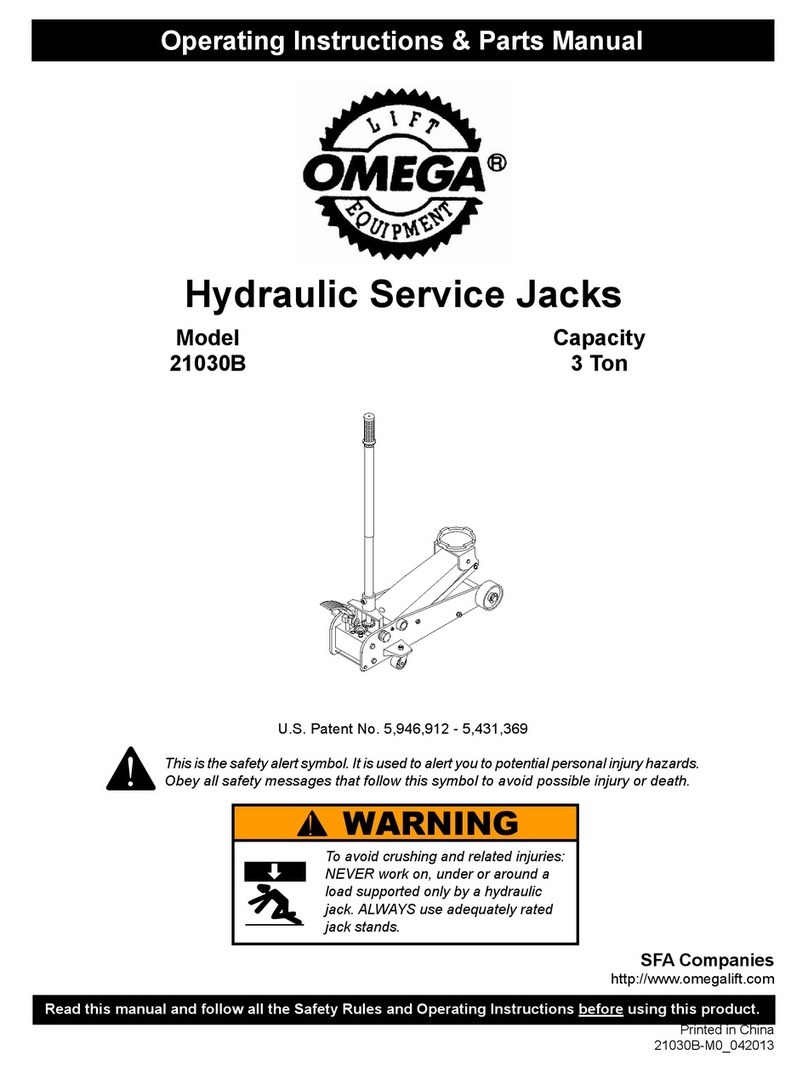 SFA OMEGA 21030B Operating instructions & parts manual