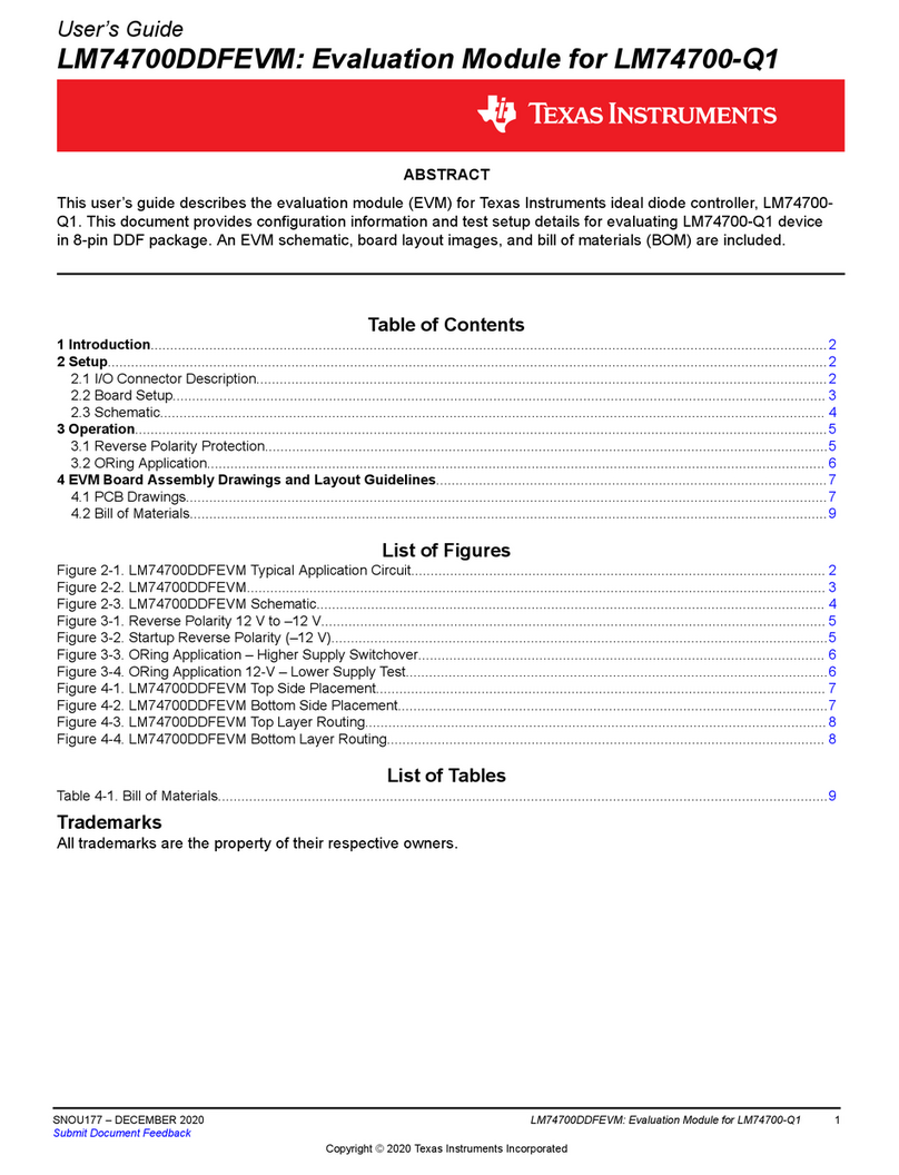Texas Instruments LM74700DDFEVM User manual Texas Instruments LM74700DDFEVM User manual